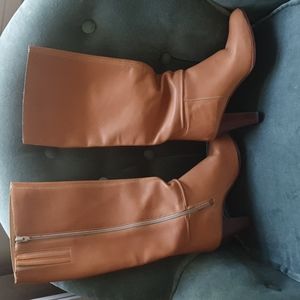 Vintage Leather Heeled Boots